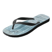 Abstract Water Bruid bruiloft aangepaste Teenslipp Teenslippers (Schuin)