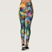 Abstract Water Kleur Zeemeermin Leggings (Achterkant)