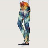 Abstract Water Kleur Zeemeermin Leggings (Links)