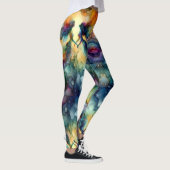 Abstract Water Kleur Zeemeermin Leggings (Rechts)