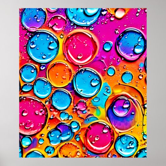 Abstract water laat kunst vallen poster (Voorkant)