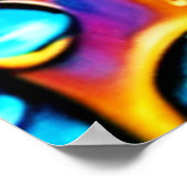 Abstract water laat kunst vallen poster (Hoek)