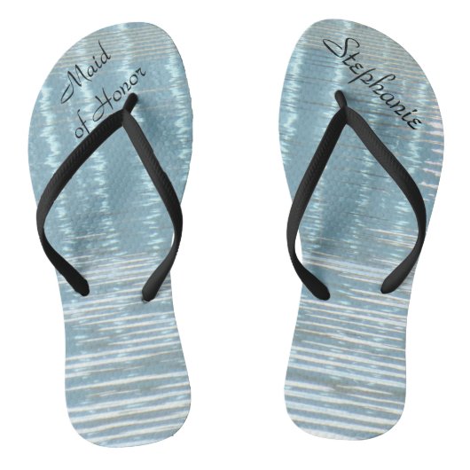 Abstract Water Maid of Honor Bruiloft Teenslippers (Voetbed)