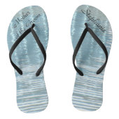 Abstract water moeder van bruidegom bruiloft Teens Teenslippers (Voetbed)