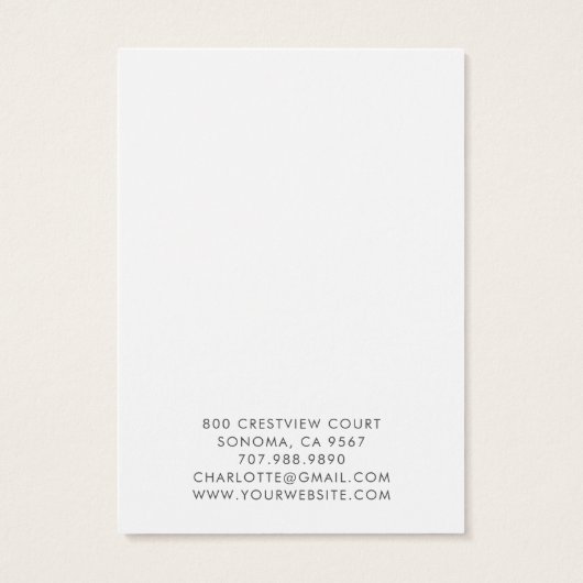 Abstract Water Oorbel Sieraden Display Kaart (Achterkant)