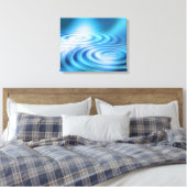 Abstract water rimpels verpakt canvas print (Insitu (Slaapkamer))