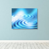Abstract water rimpels verpakt canvas print (Insitu (Houten vloer))