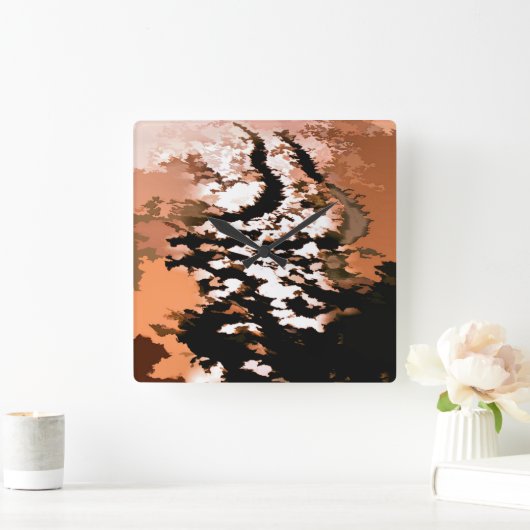 ABSTRACT WATER VIERKANTE KLOK (Huis)