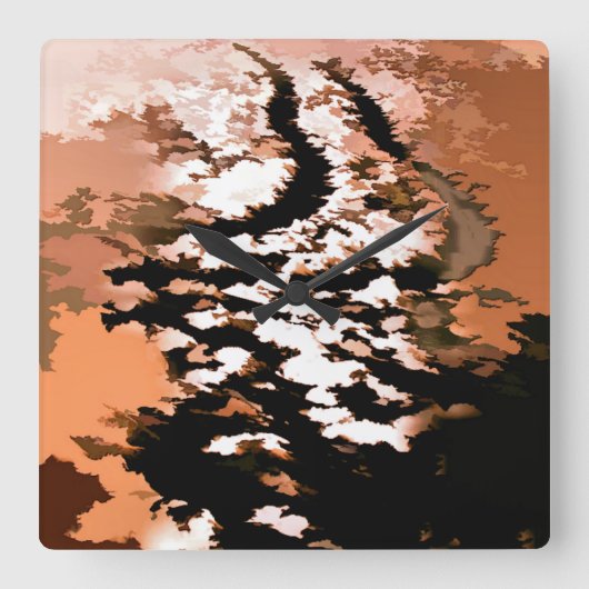 ABSTRACT WATER VIERKANTE KLOK (Voorkant)