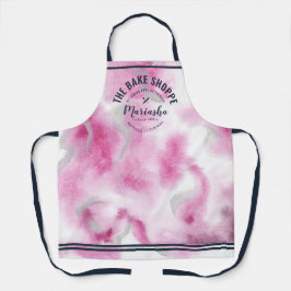 Abstract Watercolor Bakkerij Roze Tie-Dye Schort