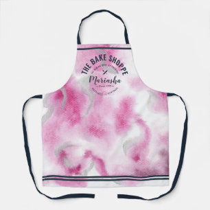 Abstract Watercolor Bakkerij Roze Tie-Dye Schort