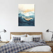 Abstract Watercolor Berglandschap Canvas Afdruk (Insitu (Slaapkamer))