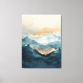 Abstract Watercolor Berglandschap Canvas Afdruk (Voorkant)