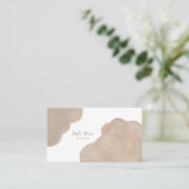 Abstract Watercolor Business Card in Pearl Visitekaartje (Staand voorkant)