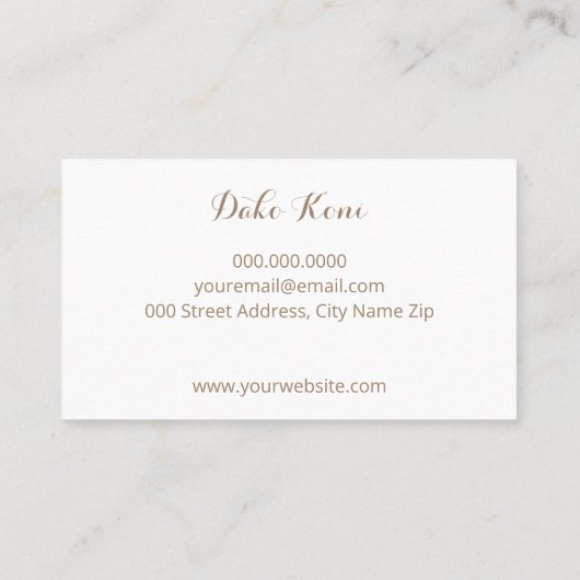 Abstract Watercolor Business Card in Pearl Visitekaartje (Achterkant)