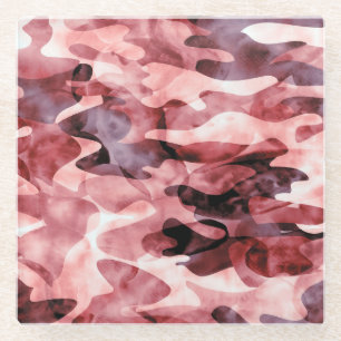Abstract watercolor camouflage: tie-dye. glazen onderzetter