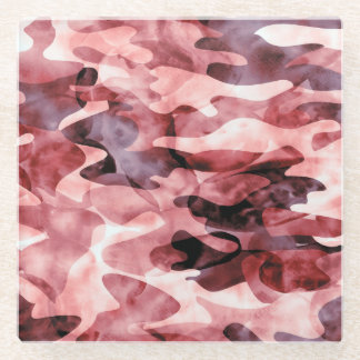 Abstract watercolor camouflage: tie-dye. glazen onderzetter
