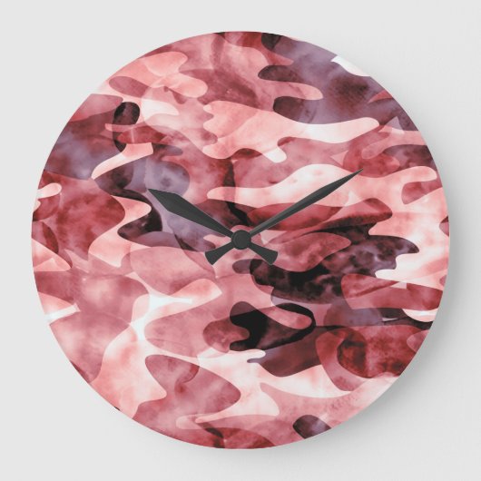 Abstract watercolor camouflage: tie-dye. grote klok (Voorkant)