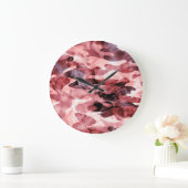 Abstract watercolor camouflage: tie-dye. grote klok (Huis)
