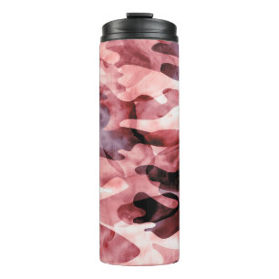 Abstract watercolor camouflage: tie-dye. thermosbeker