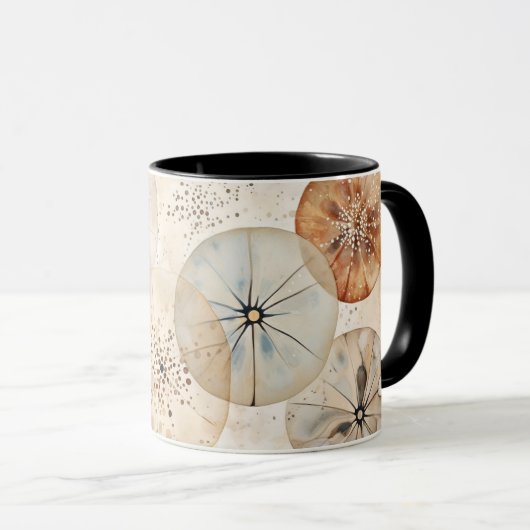 Abstract watercolor design circles coffee mug mok (Voorkant rechts)