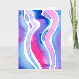 Abstract Watercolor Design Kaart