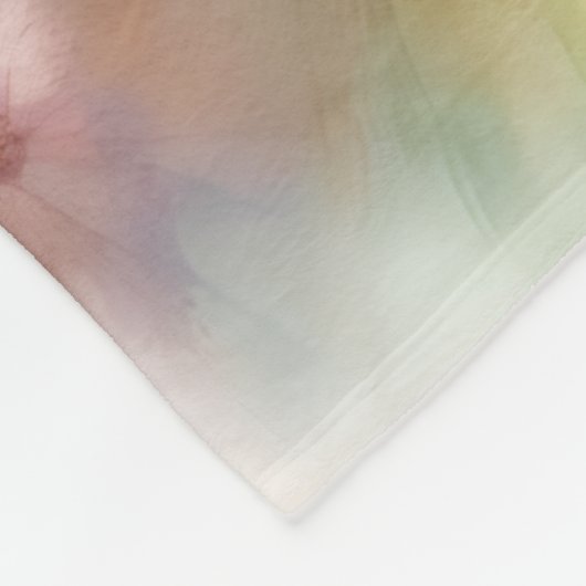 Abstract Watercolor Florals Print Fleece Deken (Hoek)