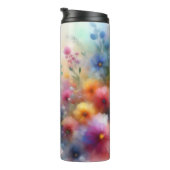 Abstract Watercolor Florals Thermal Tumbler Thermosbeker (Geroteerd rechts)