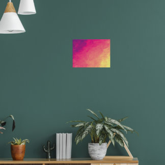 Abstract Watercolor Gradiënt Poster - Paars Roze
