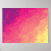 Abstract Watercolor Gradiënt Poster - Paars Roze  (Voorkant)