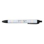Abstract Watercolor Monogram Zwarte Inkt Pen (Bodem)