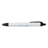 Abstract Watercolor Monogram Zwarte Inkt Pen (Bovenkant)