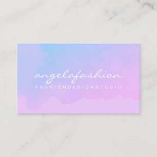 Abstract Watercolor Ombre Roze Klasse Visitekaartje