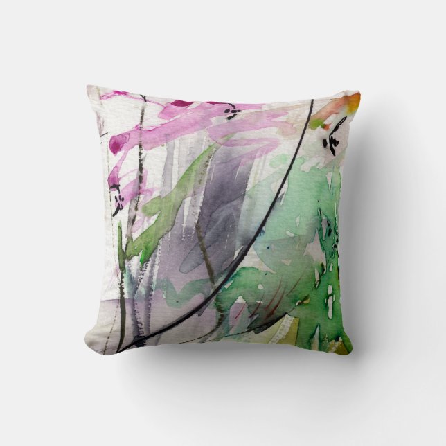 Abstract watercolor ontwerp mix en match 2 kussen (Voorkant)
