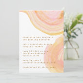 Abstract Watercolor Paint Swirl Couples Shower Kaart (Staand voorkant)