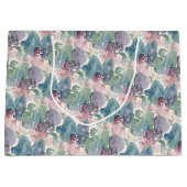 Abstract Watercolor Pattern Teal Mauve Pink Groot Cadeauzakje (Voorkant)