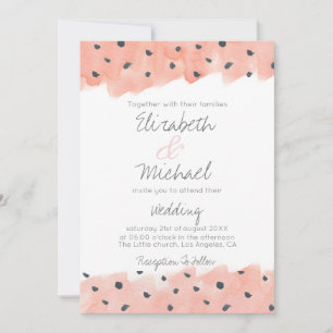 Abstract Watercolor Roze Stippen Patroon Kaart