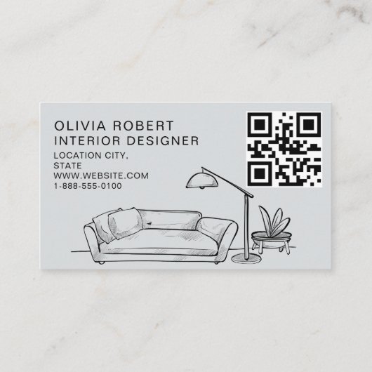 Abstract Watercolor Shapes Interior Designer  Visitekaartje (Achterkant)