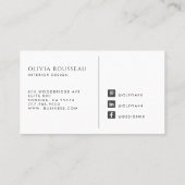 Abstract Watercolor Shapes Interior Designer Visitekaartje (Achterkant)