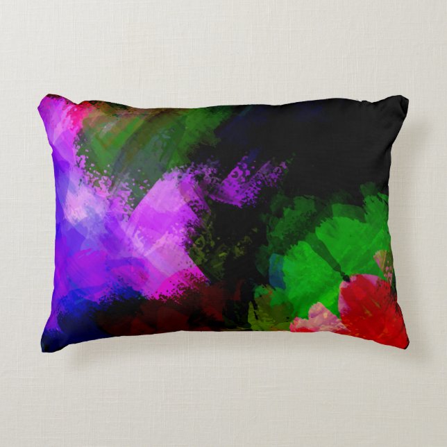 Abstract watercolor verf 2 accent kussen (Voorkant)