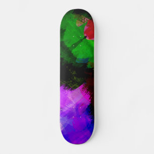 Abstract watercolor verf 2 persoonlijk skateboard