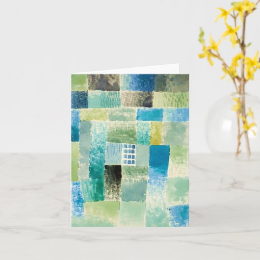 Abstract watercolor window by Paul Klee Kaart (Gele Bloem)