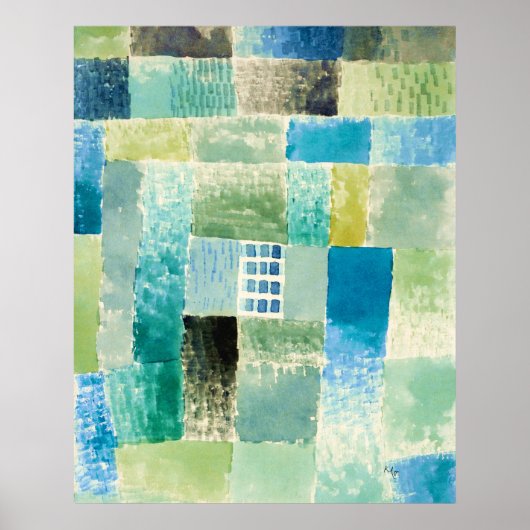 Abstract watercolor window by Paul Klee Poster (Voorkant)