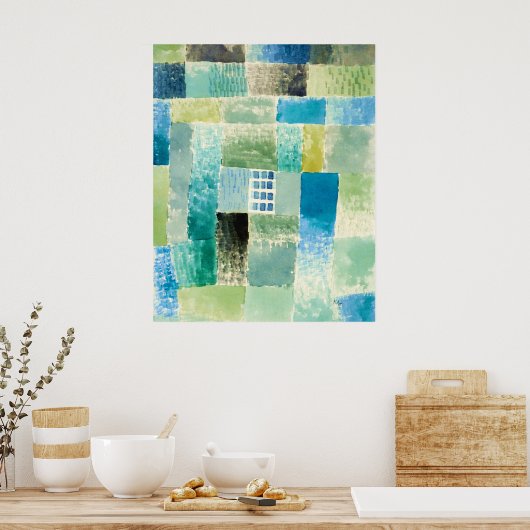 Abstract watercolor window by Paul Klee Poster (Keuken)