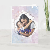 Abstract Watercolor Zeshoekig Lijstje Moederdag Kaart (Voorkant)