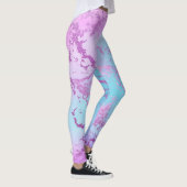 Abstract watercolorprintpatroon in gemengde kleure leggings (Rechts)