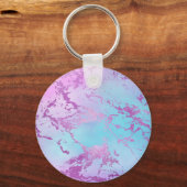 Abstract watercolorprintpatroon in gemengde kleure sleutelhanger (Voorkant)