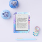 Abstract watercolorprintpatroon met gemengde kleur flyer (Enkel)