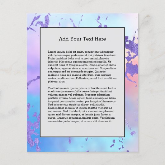 Abstract watercolorprintpatroon met gemengde kleur flyer (Voorkant)