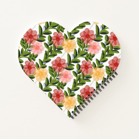 Abstract Watercolour Florals Notebook Clear Notitieboek (Achterkant)